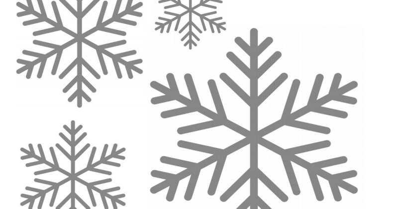 Трафареты снежинок для клея ПВА
