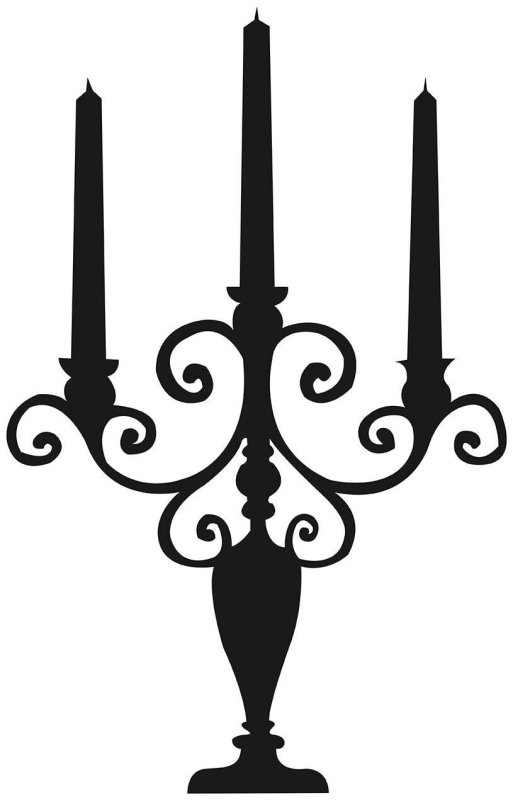 Канделябр трафарет
