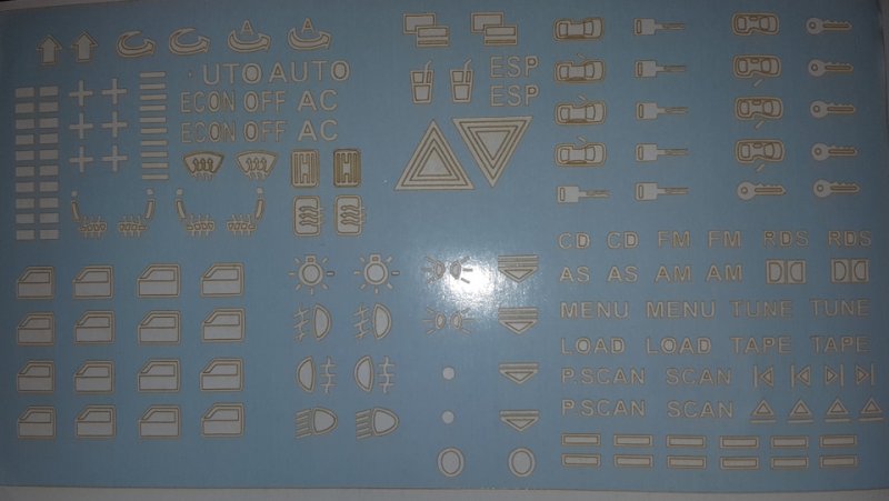 Трафареты кнопок авто