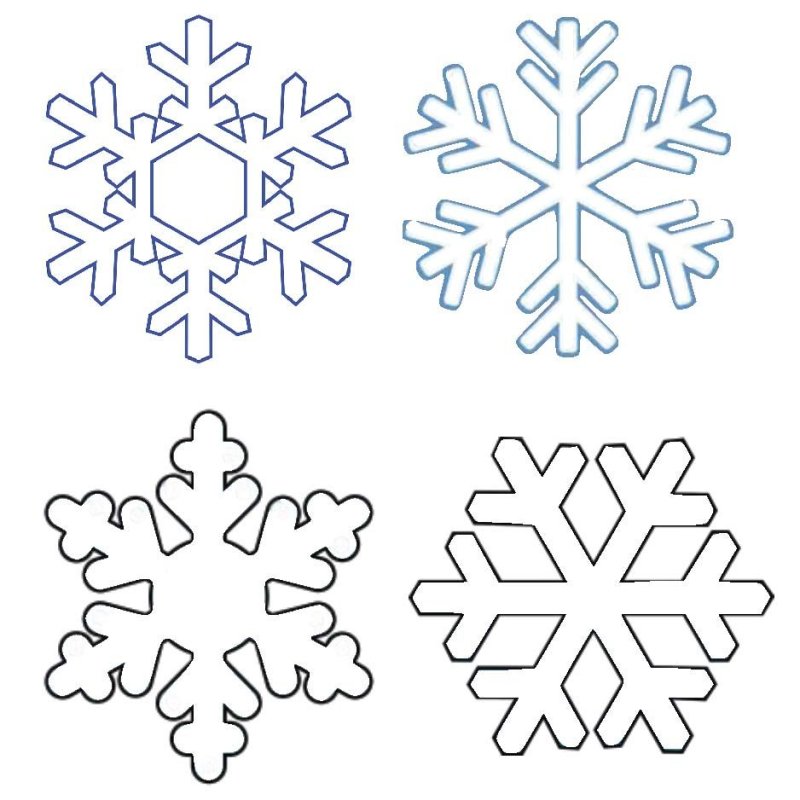 Снежинка трафарет для вырезания
