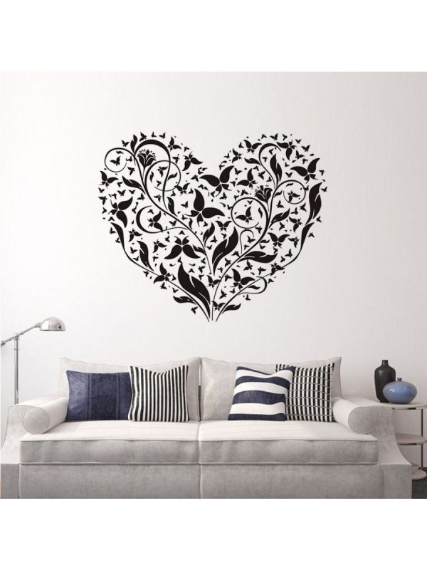 Трафарет сердце для стен