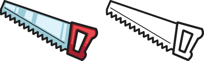 Трафарет пилы для детей