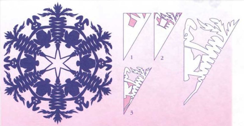 Снежинки с животными