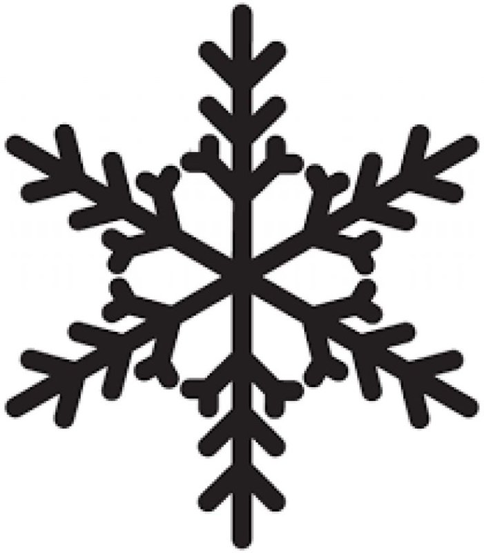 Трафарет снежинки для клеевого пистолета