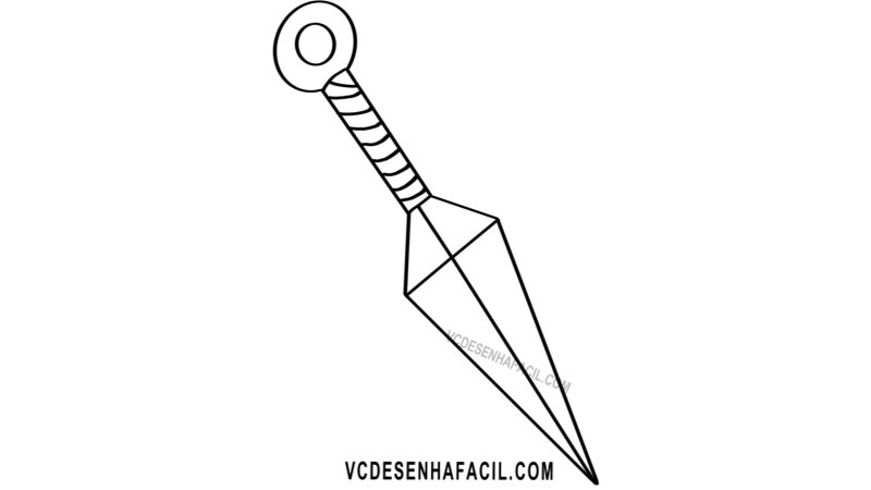 Кунай из Наруто чертеж