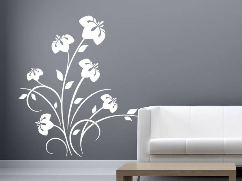 Трафарет картины на стену