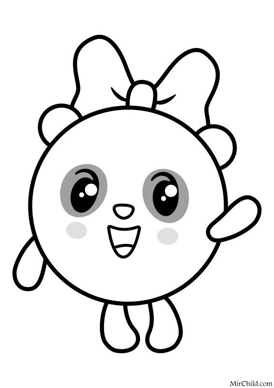 Крошик раскраска Малышарики