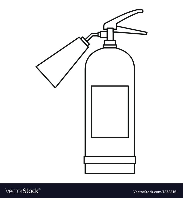 Огнетушитель трафарет
