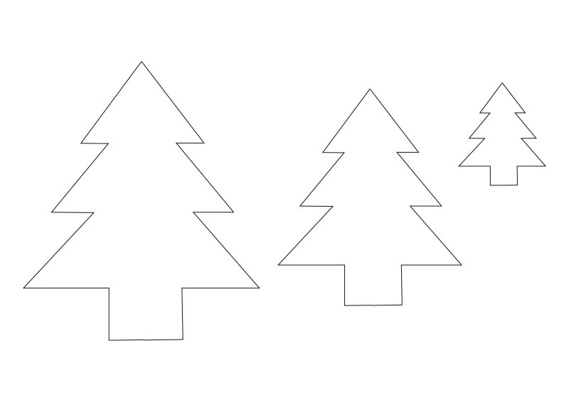 Елка треугольная шаблон