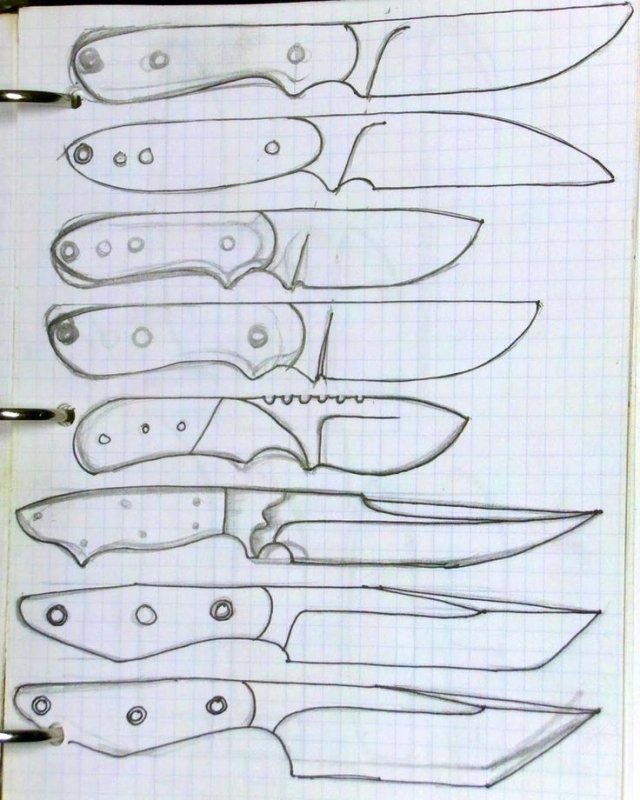Лекало охотничьих ножей