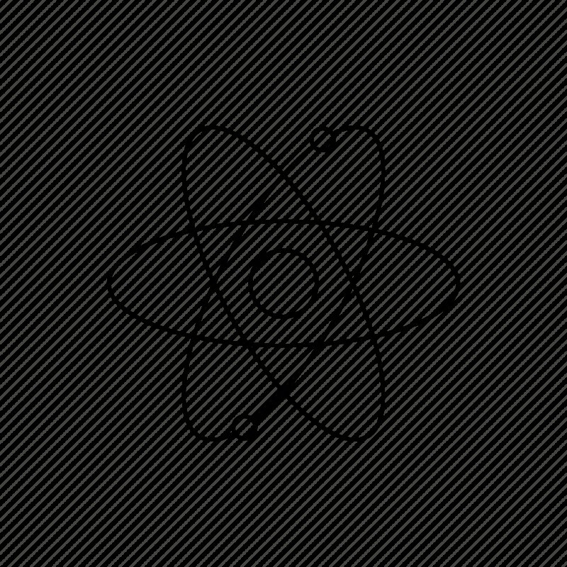 Атом на белом фоне