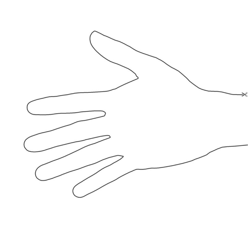 Ладошки раскраска для детей