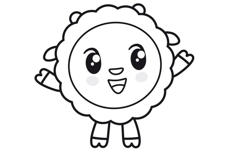 Барашек Малышарики раскраска