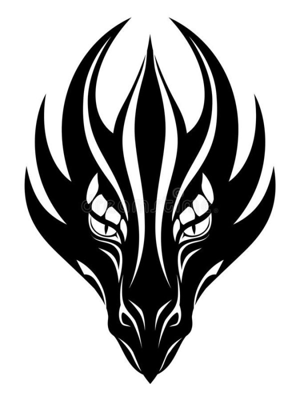 Силуэт головы дракона