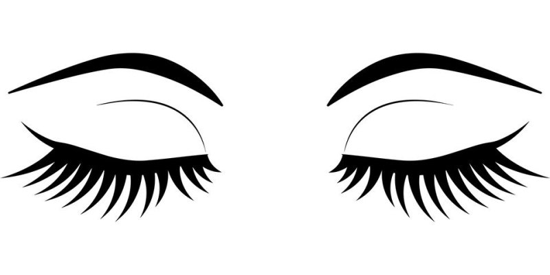 Ресницы на белом фоне