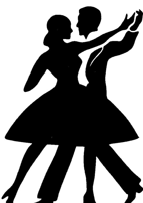 Силуэты танцующих людей