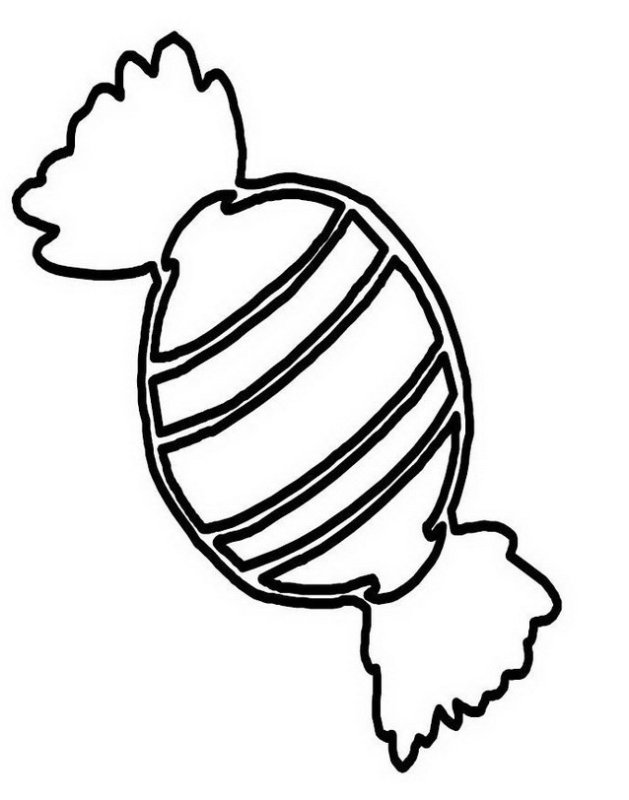 Конфета раскраска для детей