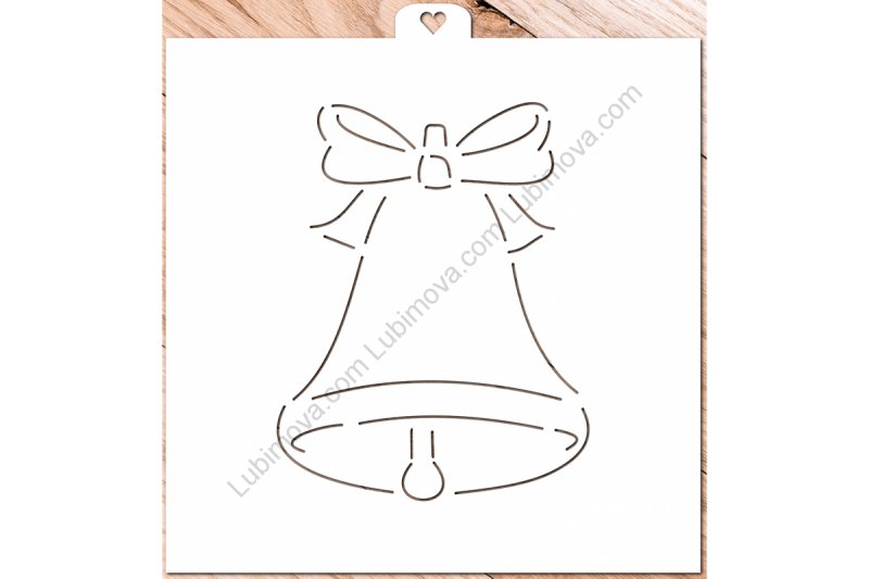 Колокольчики новогодние трафареты