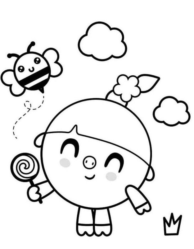 Нюша Малышарики раскраска