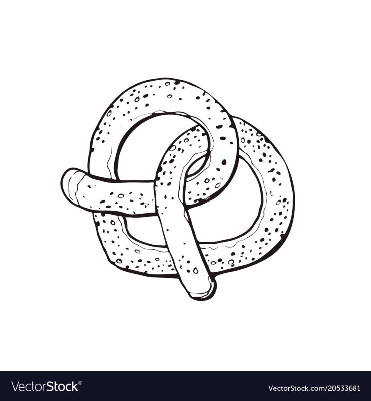 Раскраска бублики баранки для детей