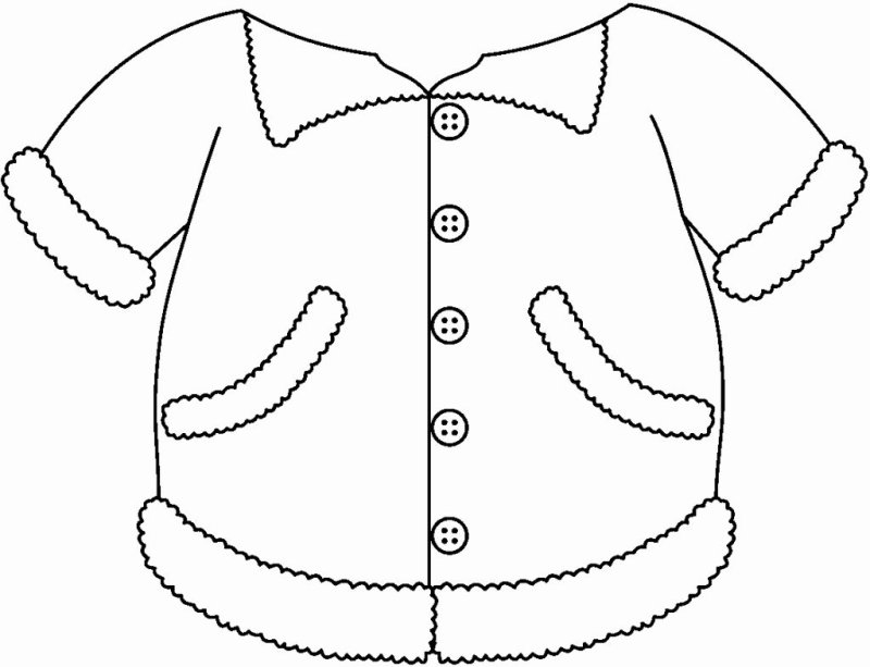 Шубка раскраска для детей