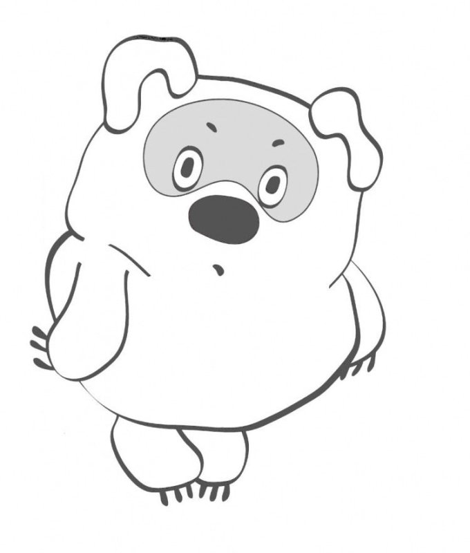 Раскраска Винни пух и Пятачок