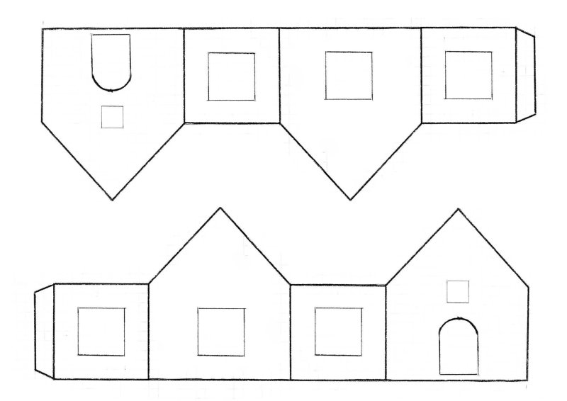Схема объемного домика