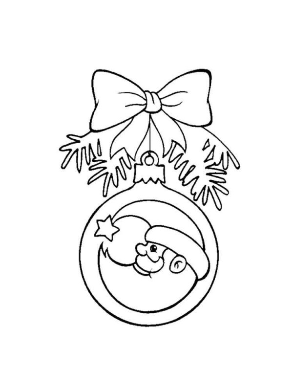 Новогодние шары трафарет
