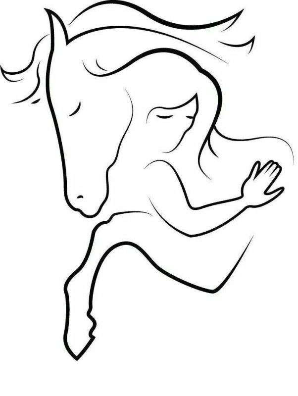 Лошадь эскиз