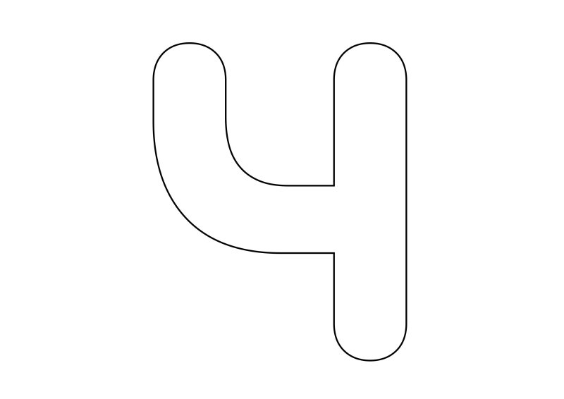 Макет буквы ч