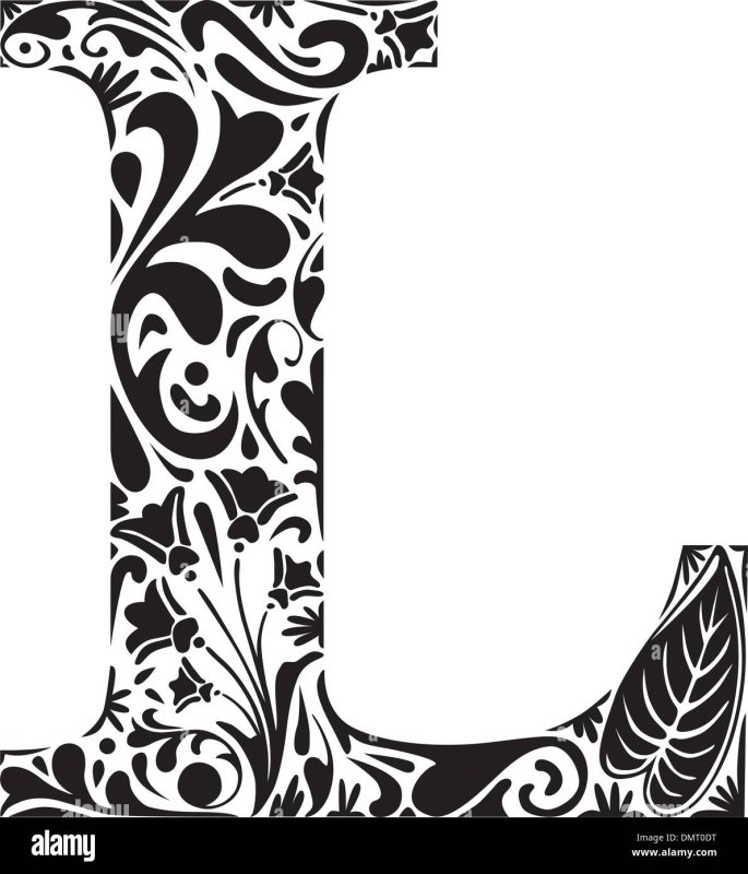 Буква л силуэт