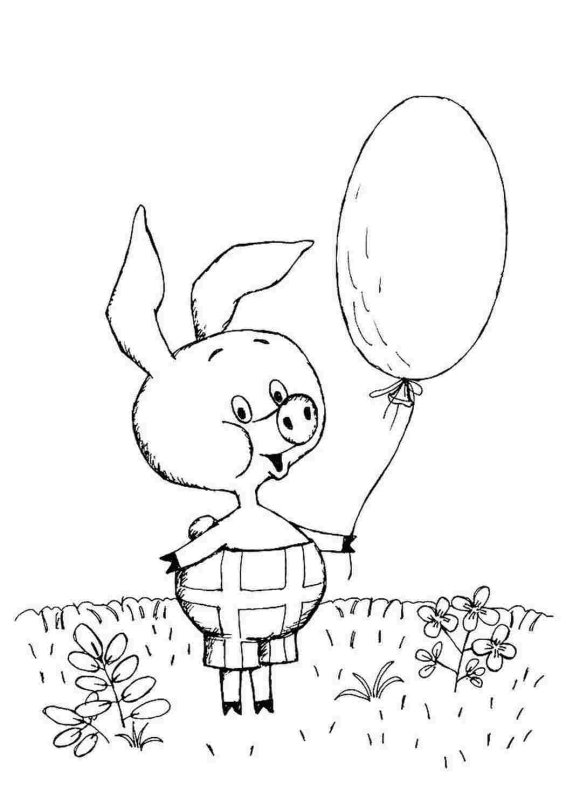 Раскраска Винни пух и Пятачок