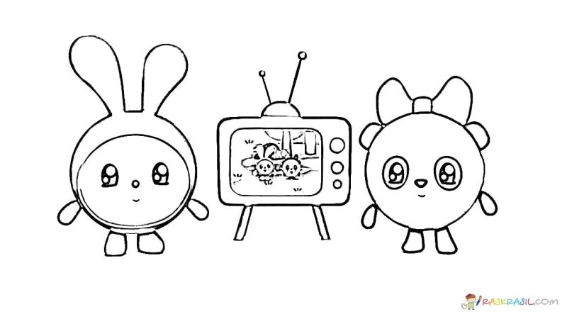 Детские раскраски Малышарики