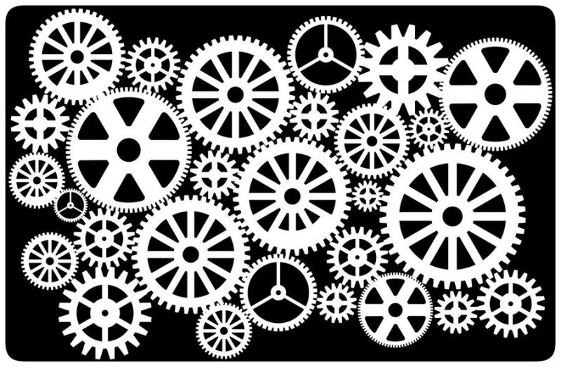 Трафарет "шестеренки"