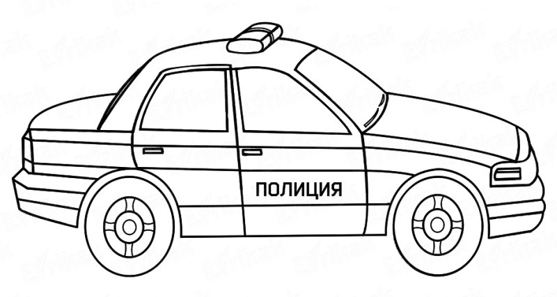 Раскраски Полиция и Полицейские машины для детей мальчиков распечатать бесплатно