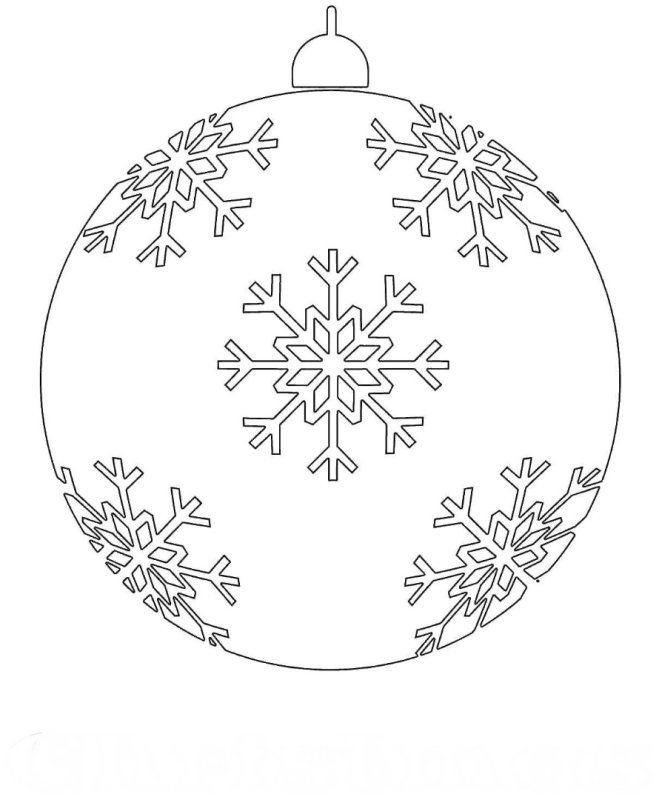 Новогодний шар раскраска
