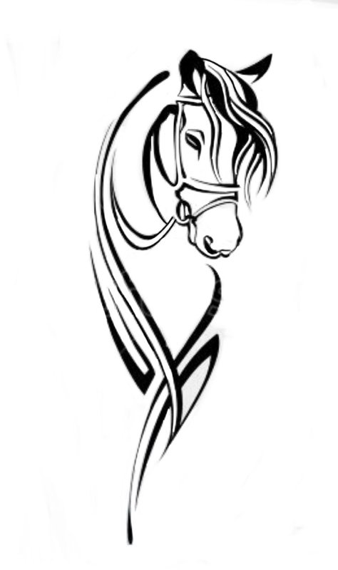 Тату лошадь для девушек