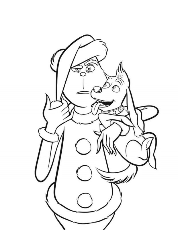 Гринч мультфильм раскраска