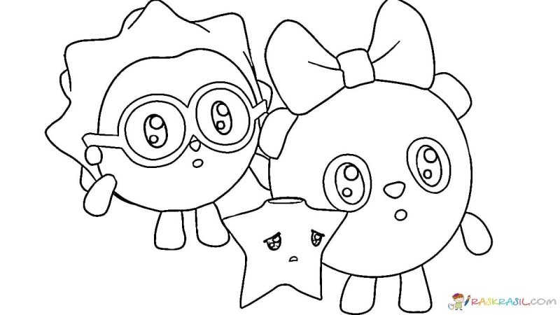 Раскраска Смешарики и Малышарики