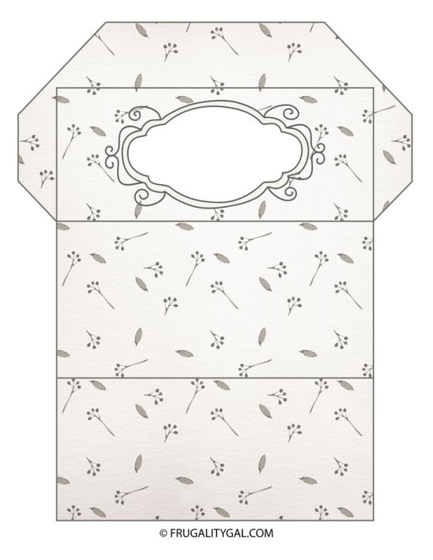 Развертка конверта для денег