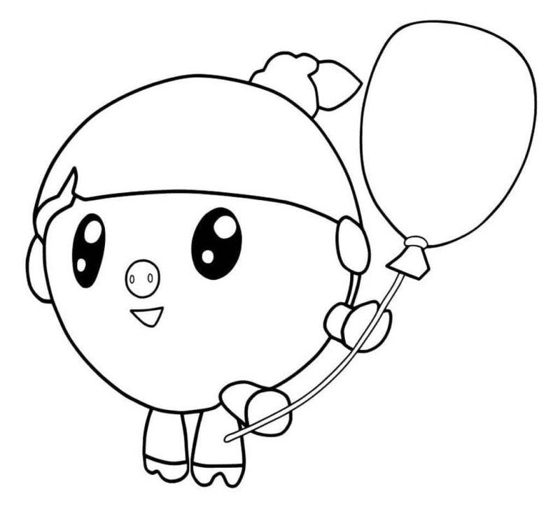 Нюша Малышарики раскраска