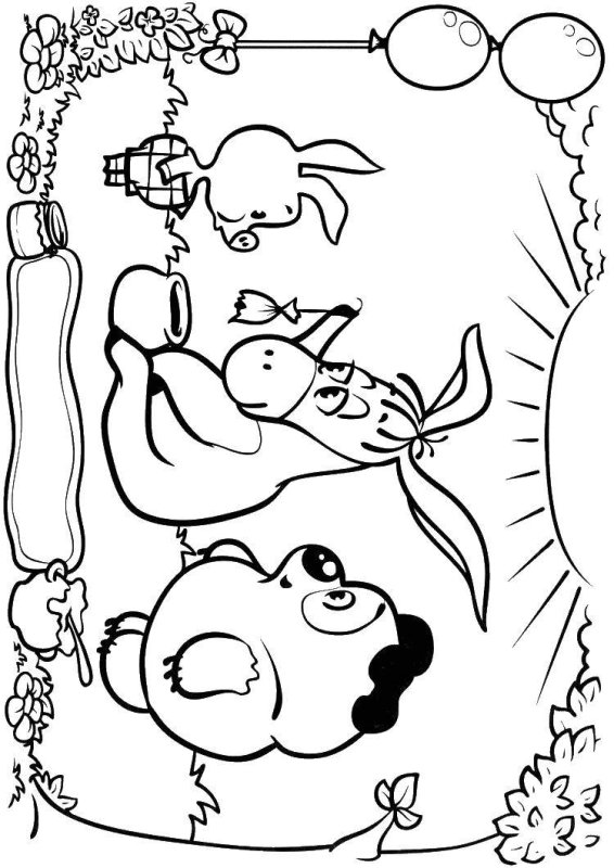 Винни пух картинки раскраски