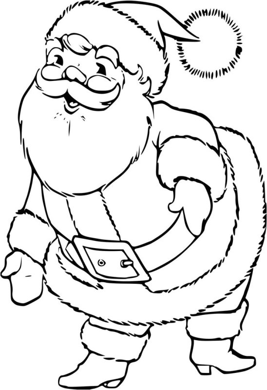 Дед Мороз раскраска
