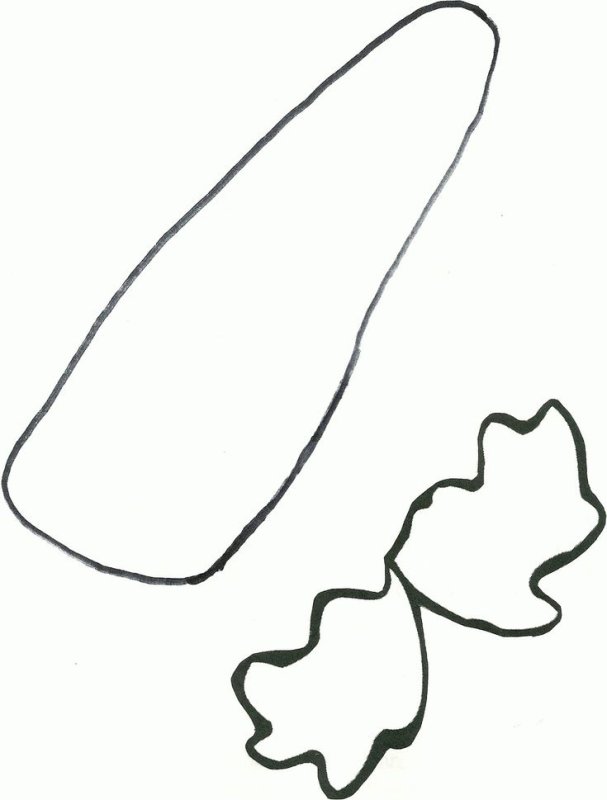 Трафарет морковки для рисования
