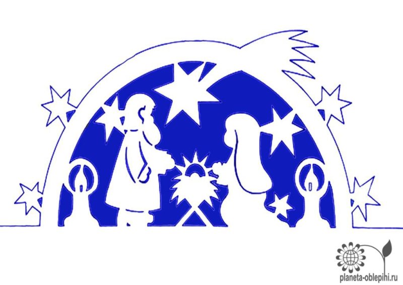 Вытынанки Рождество