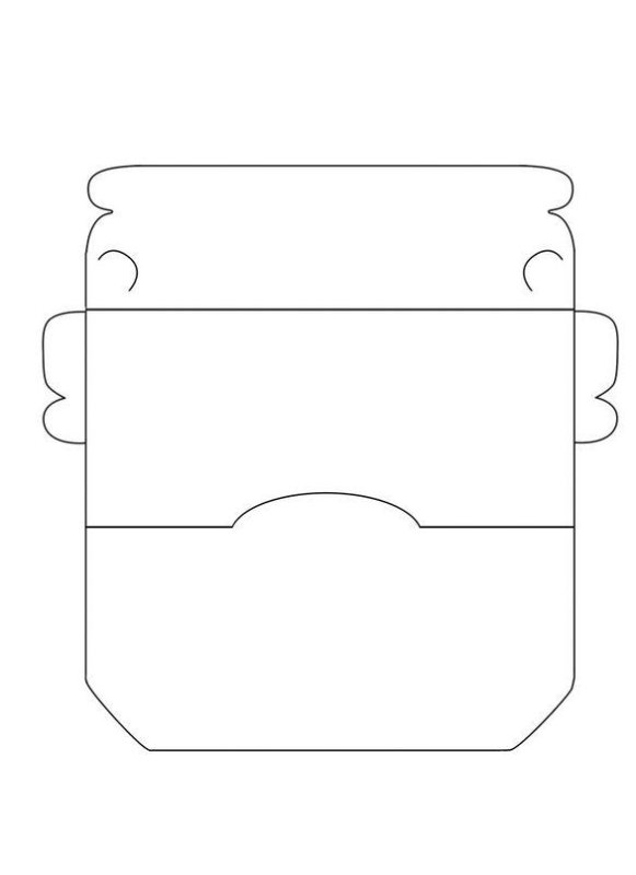 Трафарет конверта для денег