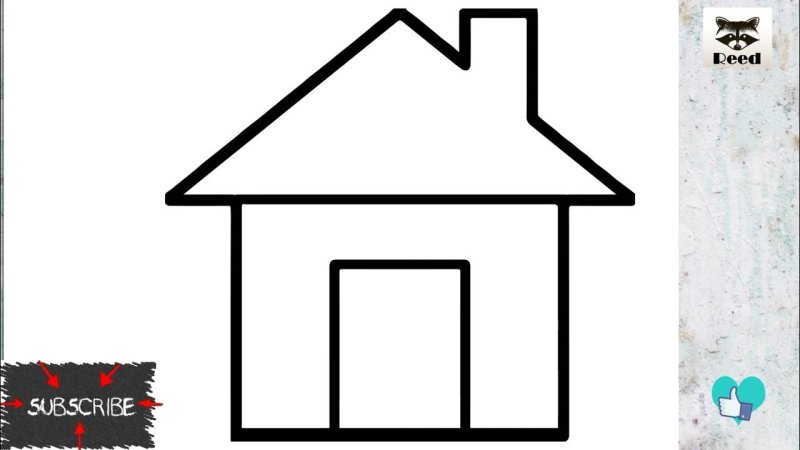 Домик для раскрашивания для детей