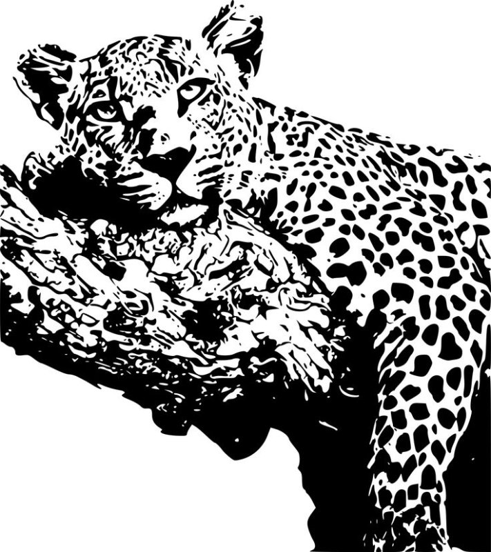 Леопард вектор силуэт