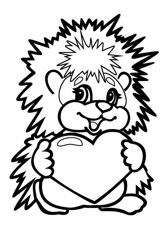 Ежик трафарет