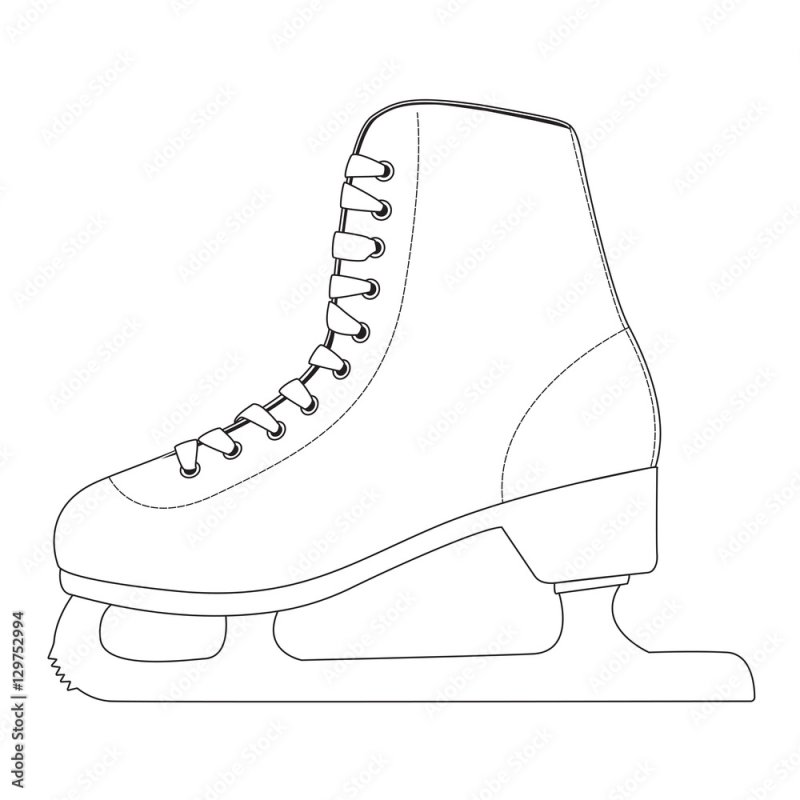 Коньки раскраска для детей